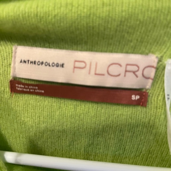 Anthropologie Pilot Line Green Cashmere mock neck sweater Small - Picture 2 of 4